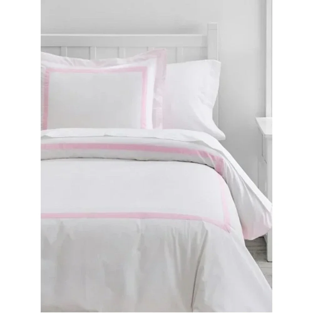 Pottery Barn Kids Girls Decorator‎ Organic Light Pink Twin Duvet Cover